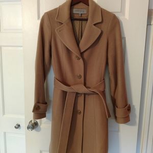 Anne Klein wool-blend single breasted coat